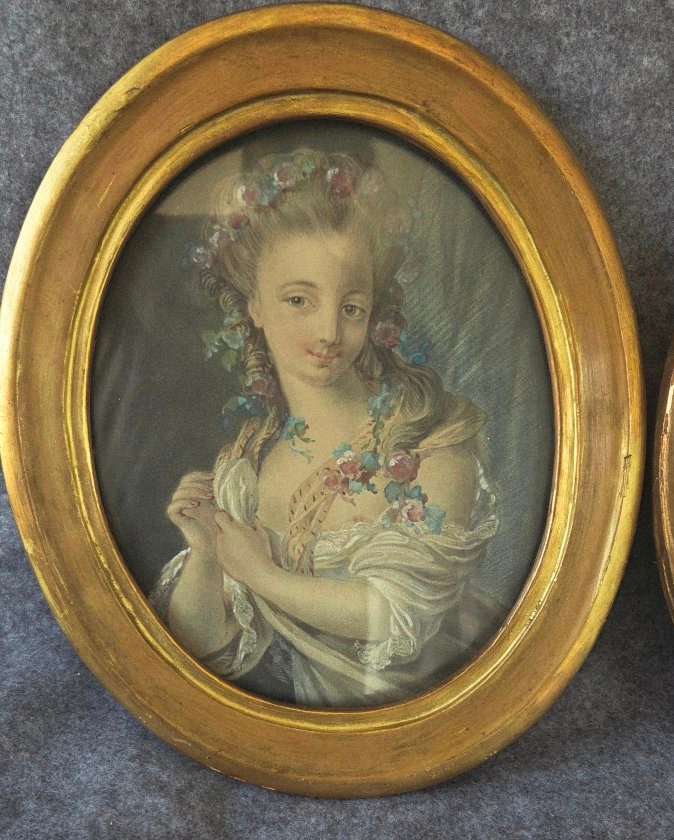  18th-century French School: Pair Of Gouaches-photo-3