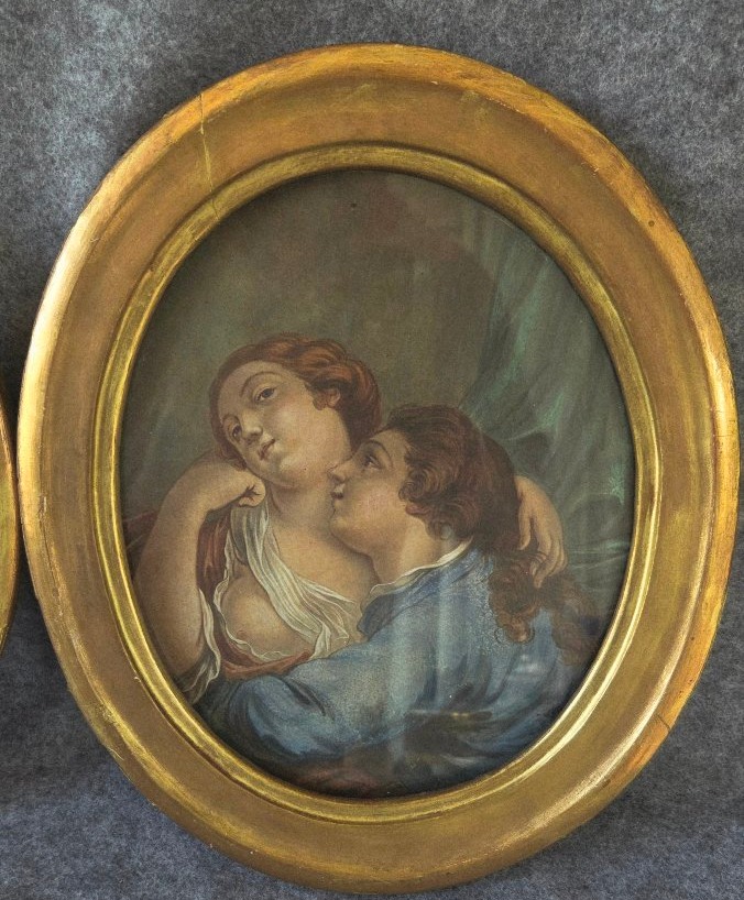  18th-century French School: Pair Of Gouaches-photo-4