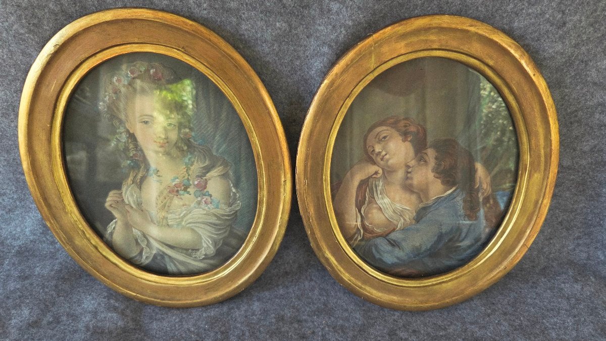  18th-century French School: Pair Of Gouaches-photo-6