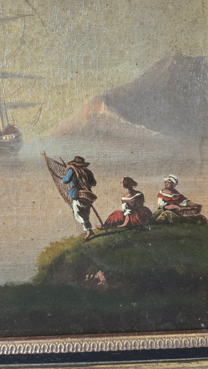 Marine suiveur deJ. Vernet huile/t, époque XIXe siècle -photo-1