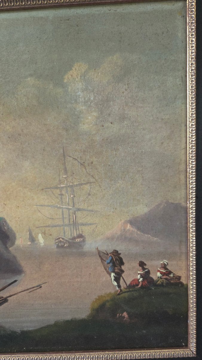 Marine suiveur deJ. Vernet huile/t, époque XIXe siècle -photo-3
