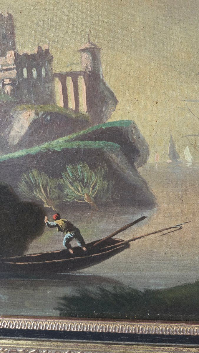 Marine suiveur deJ. Vernet huile/t, époque XIXe siècle -photo-8