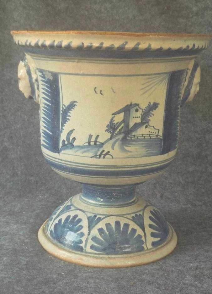 Cache-pot vase à oranger Nevers XVIII e