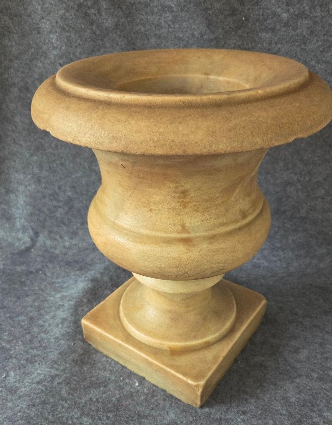 19th-century White Marble Medicis Vase, H 31.3-photo-1