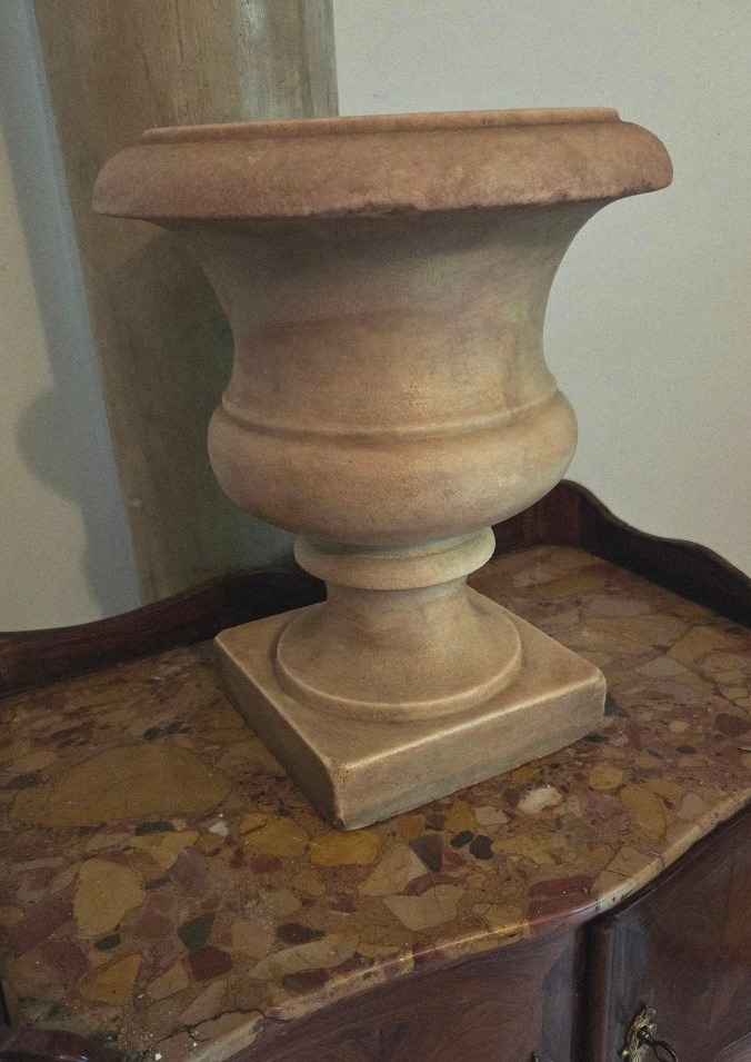 19th-century White Marble Medicis Vase, H 31.3-photo-5