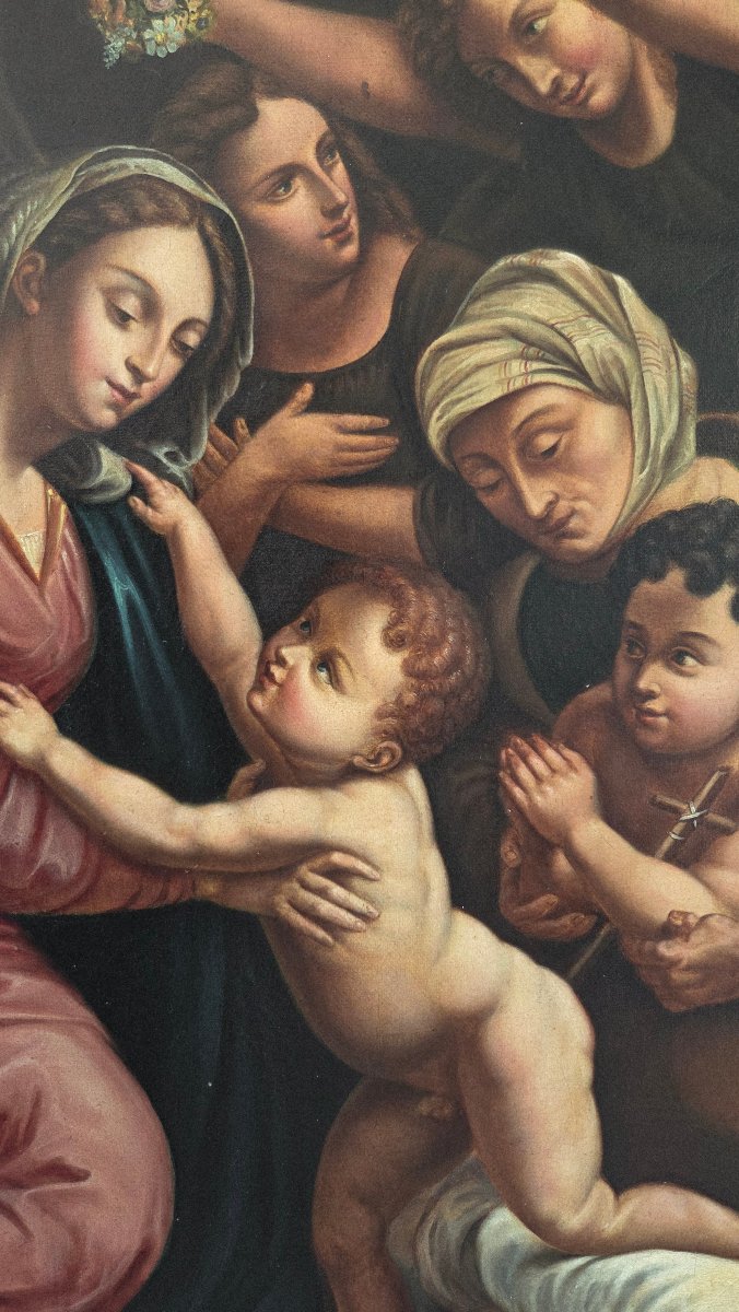 École française XVIIe/XVIII e La Sainte famille hst-photo-3
