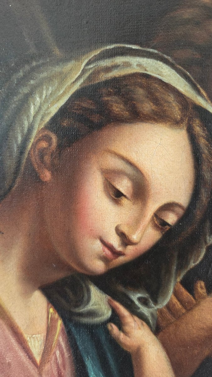 École française XVIIe/XVIII e La Sainte famille hst-photo-4