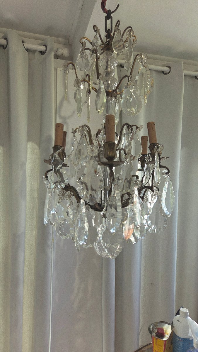 Louis XV Crystal Chandelier, 19th Century -photo-3