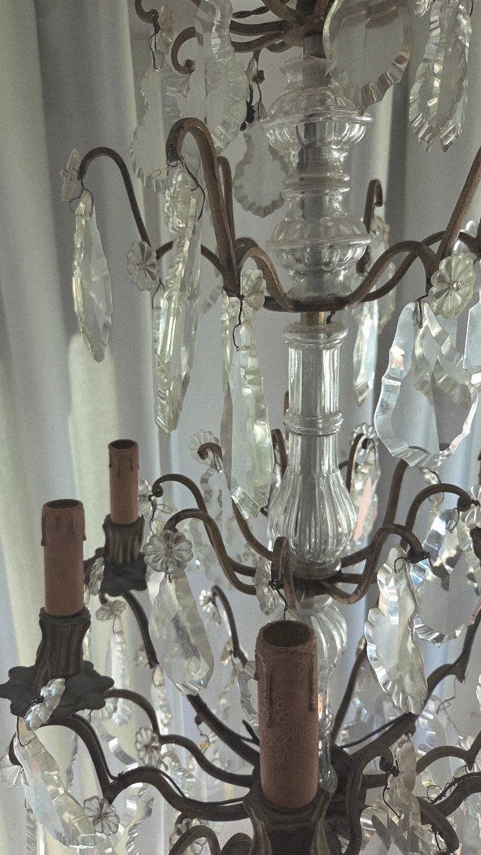 Louis XV Crystal Chandelier, 19th Century -photo-2