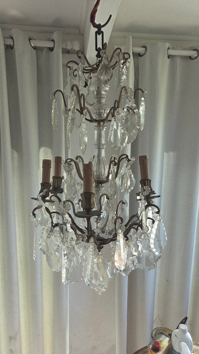 Louis XV Crystal Chandelier, 19th Century -photo-4