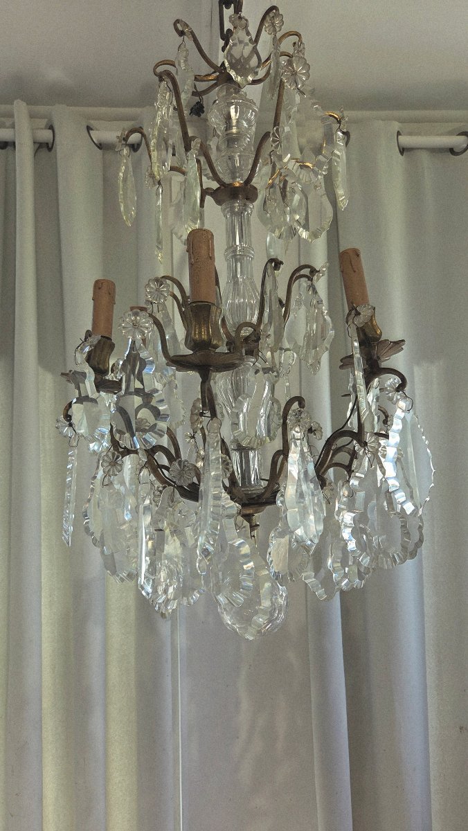 Louis XV Crystal Chandelier, 19th Century -photo-5