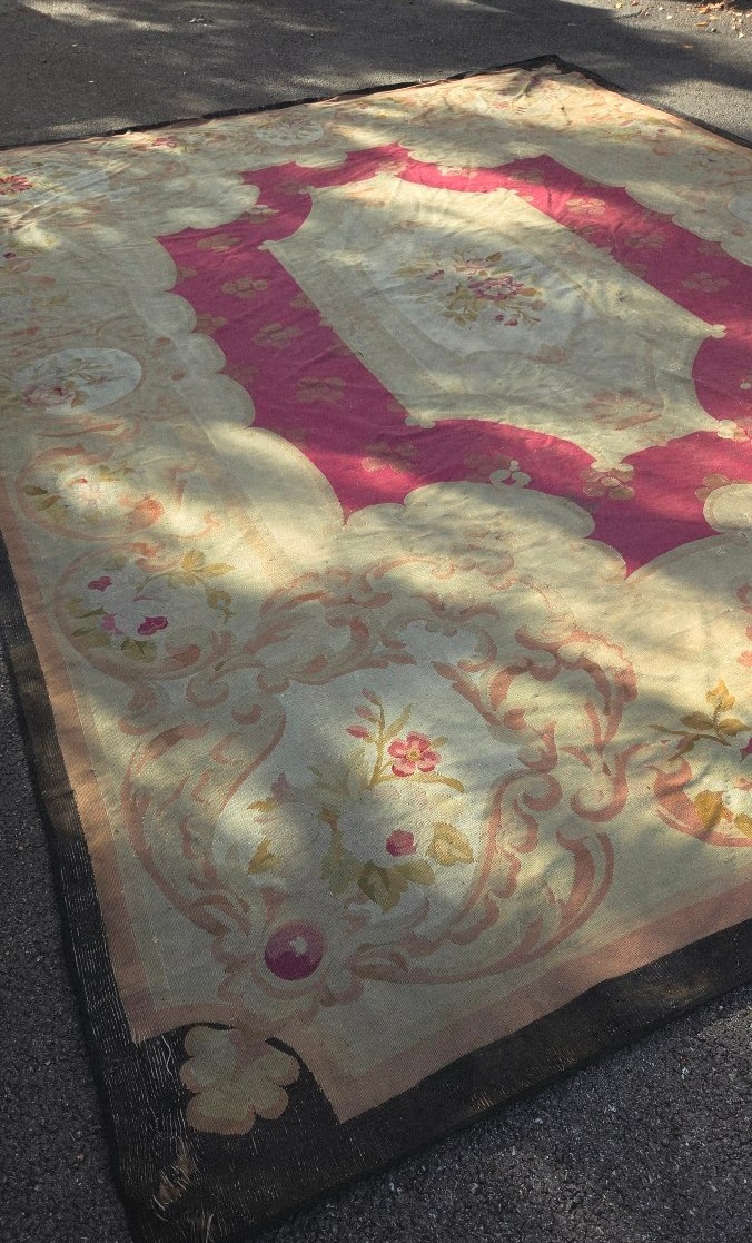 Large 19th-century Aubusson Rug, 415 X 318 Cm-photo-5