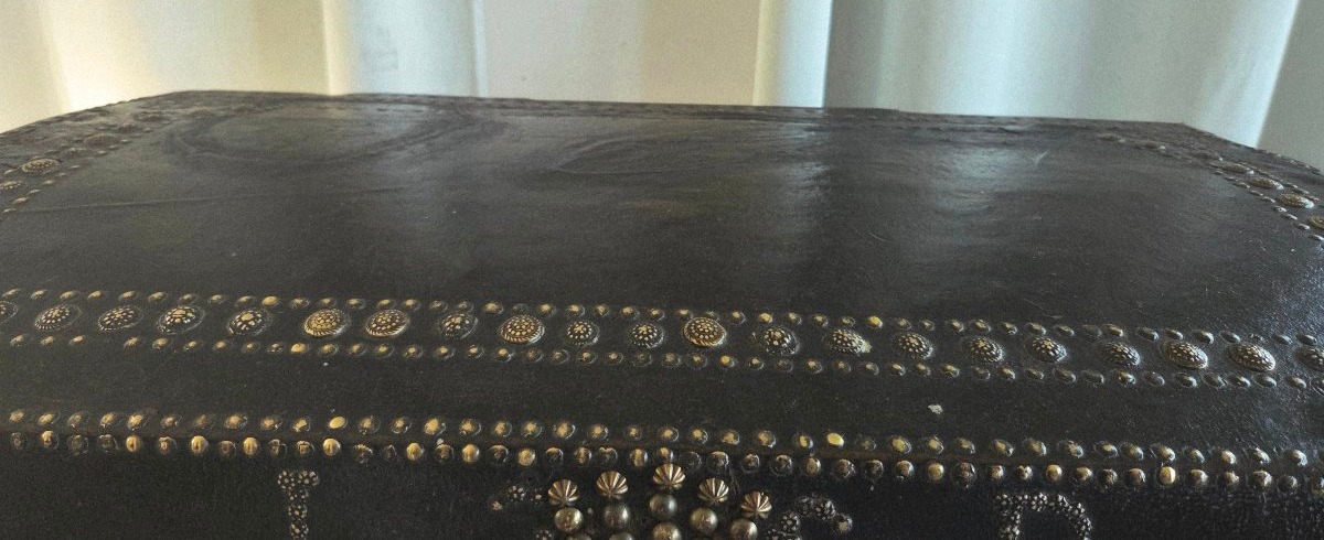 17th-century Louis XIV-era Studded Leather Stagecoach Set-photo-8