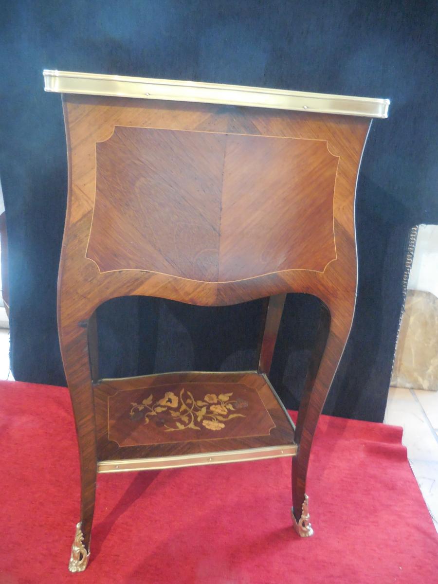 Living Room Table In Marquetry St. Louis XV Ep XIXe-photo-3