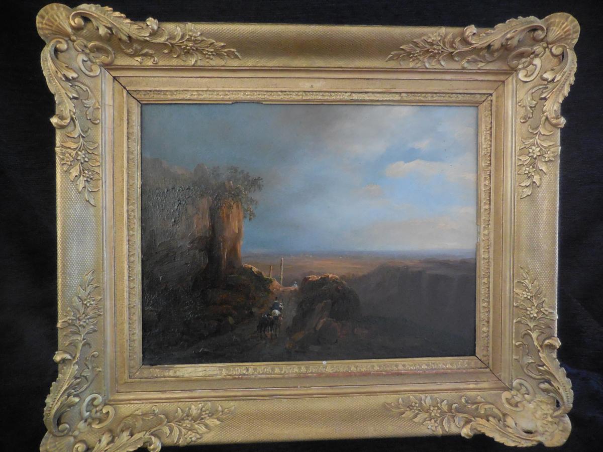 Oil S / T Orientalist Sg Ferri 1st Half Of The Nineteenth Frame