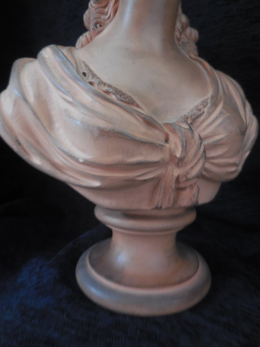Terracotta Bust Of Marie-antoinette XIXth Century-photo-1