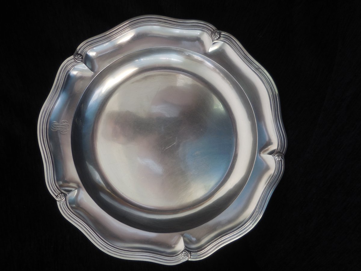Large Flat In Sterling Silver Minerva By Léon Lapar In Paris XIXth Century Weight 965g Env-photo-2
