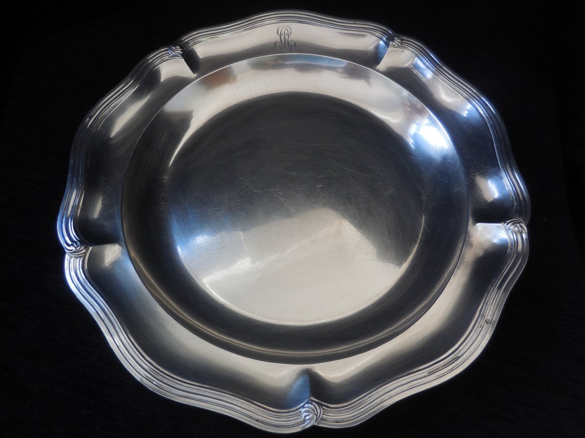 Grand Plat En Argent Massif Minerve Par Léon Lapar à Paris ép XIXe Pds 965g Env 