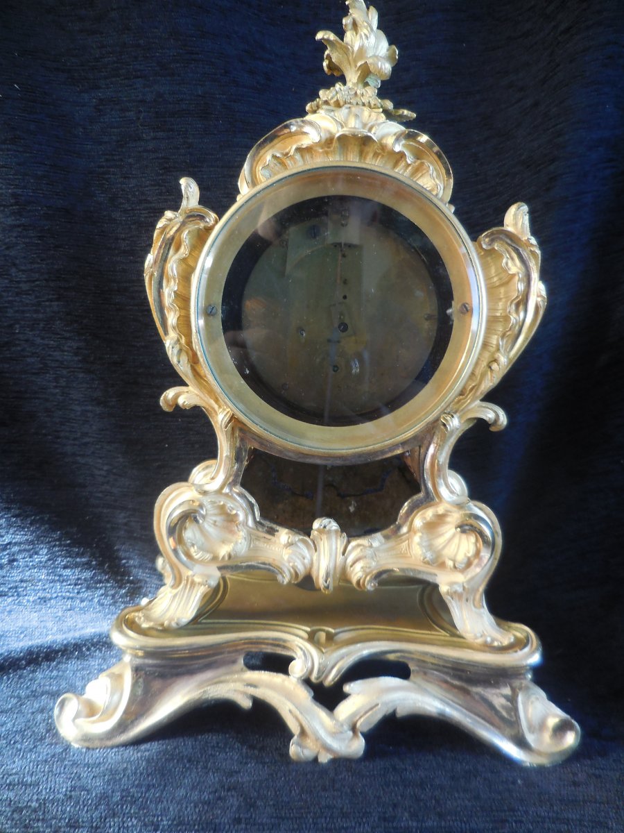 Cartel Table In Chiseled And Gilded Bronze Mvt Fil Signed Pons In Paris (1773-1851) Nineteenth-photo-1