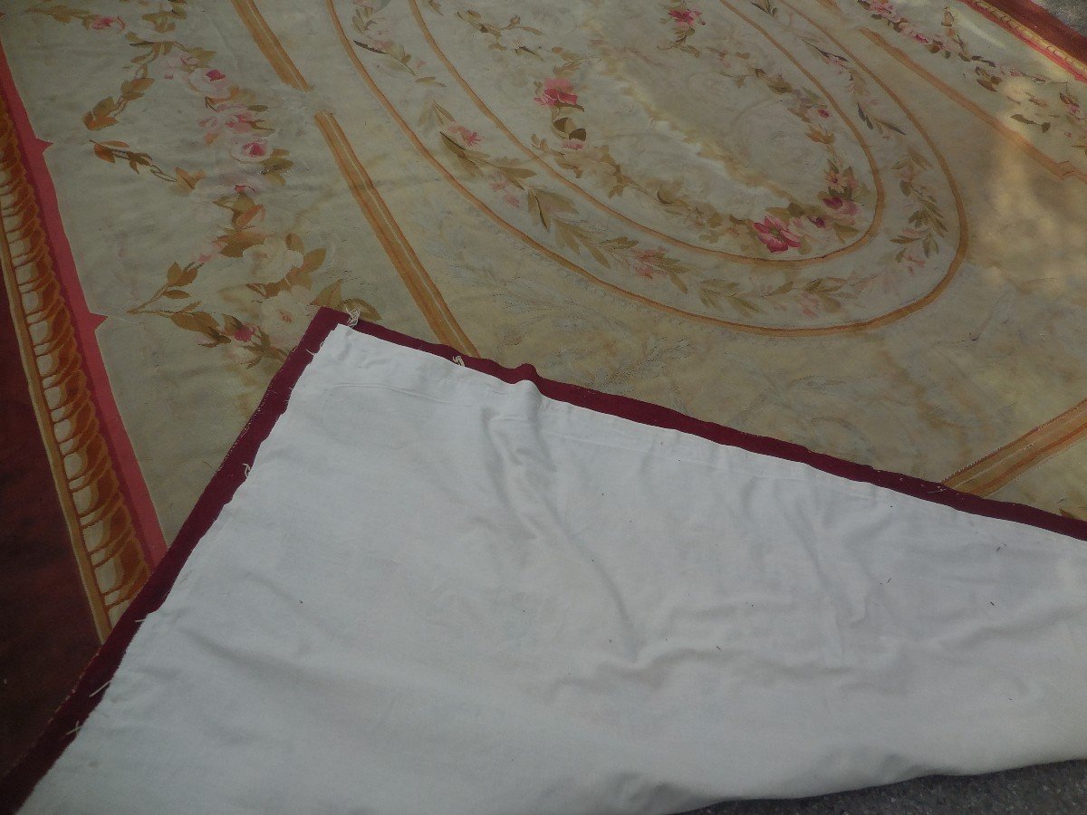 Tapis Aubusson  époque Napoléon III Grand Format 440 X330cm  Milieu XIXe-photo-2