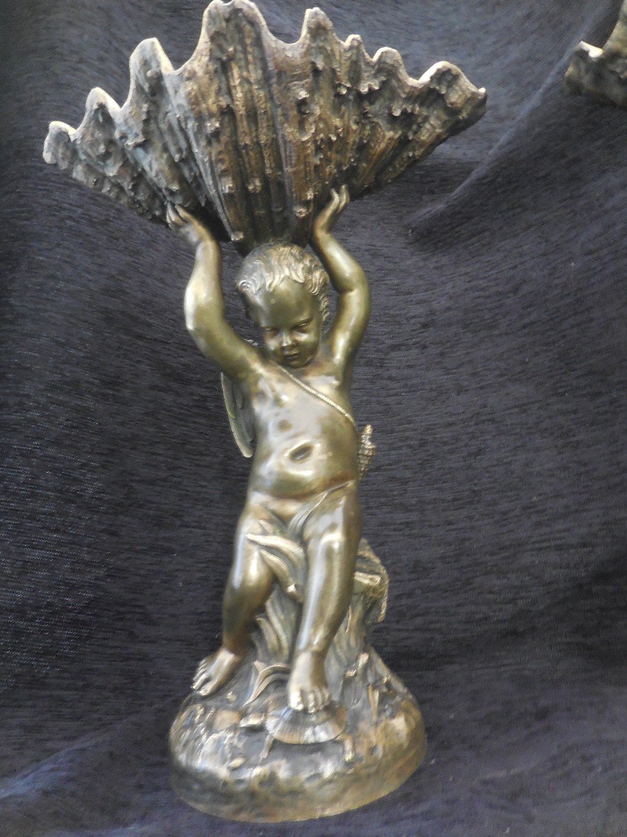 Paire De Sculptures De Surtout En Bronze-photo-4