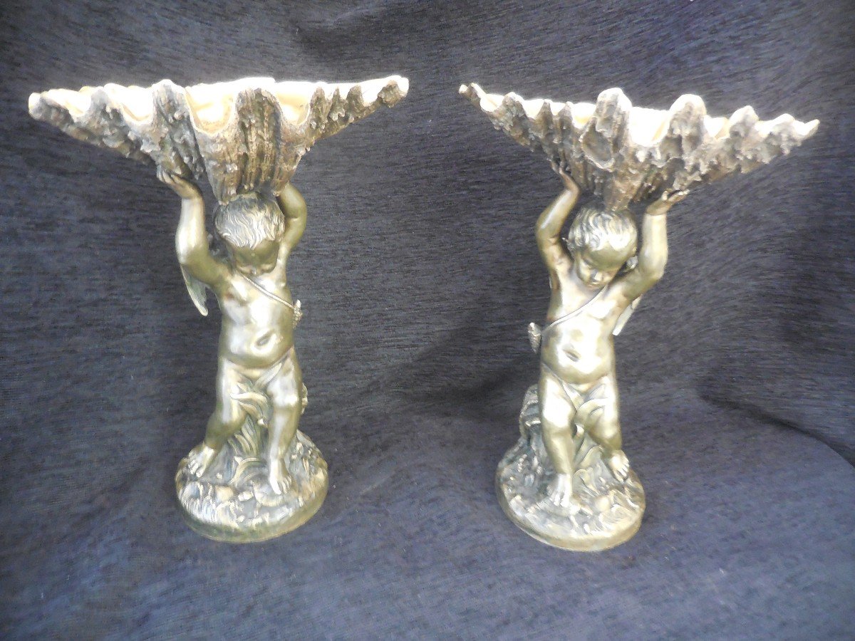 Pair Of Sculptures Of Especially In Bronze