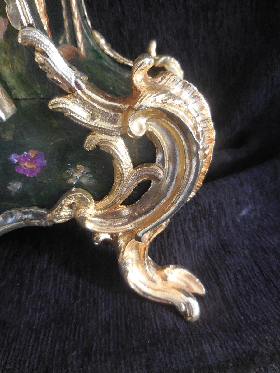 Cartel Vernis Martin And Golden Bronzes Signed Ragot In Paris Louis XV Eighteenth Time H 103cm-photo-2
