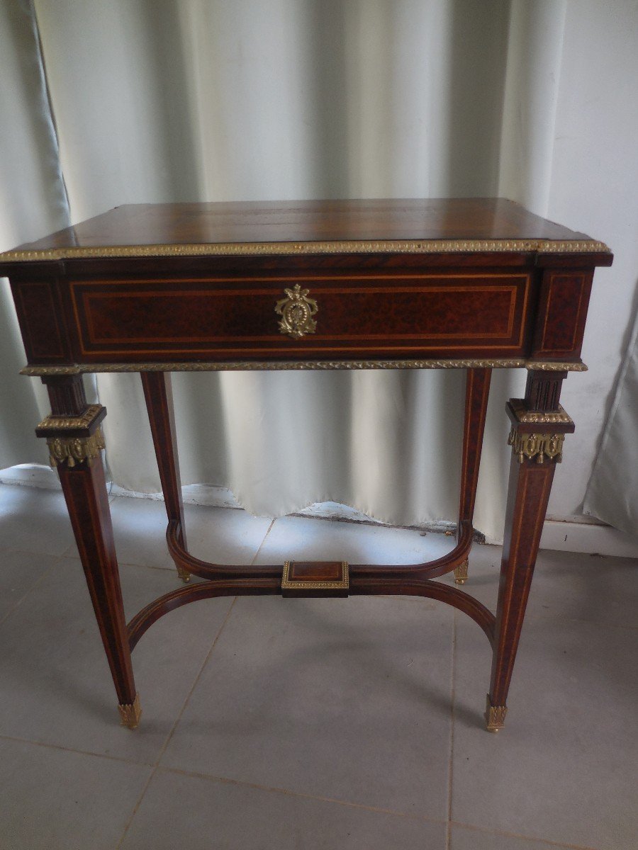 Louis XVI Marquetry Salon Table Nineteenth Time S