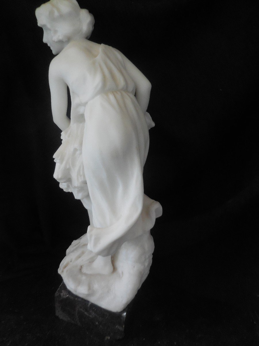 Sculpture en marbre de Carrare la moisson sg ALichini c 1900-photo-2