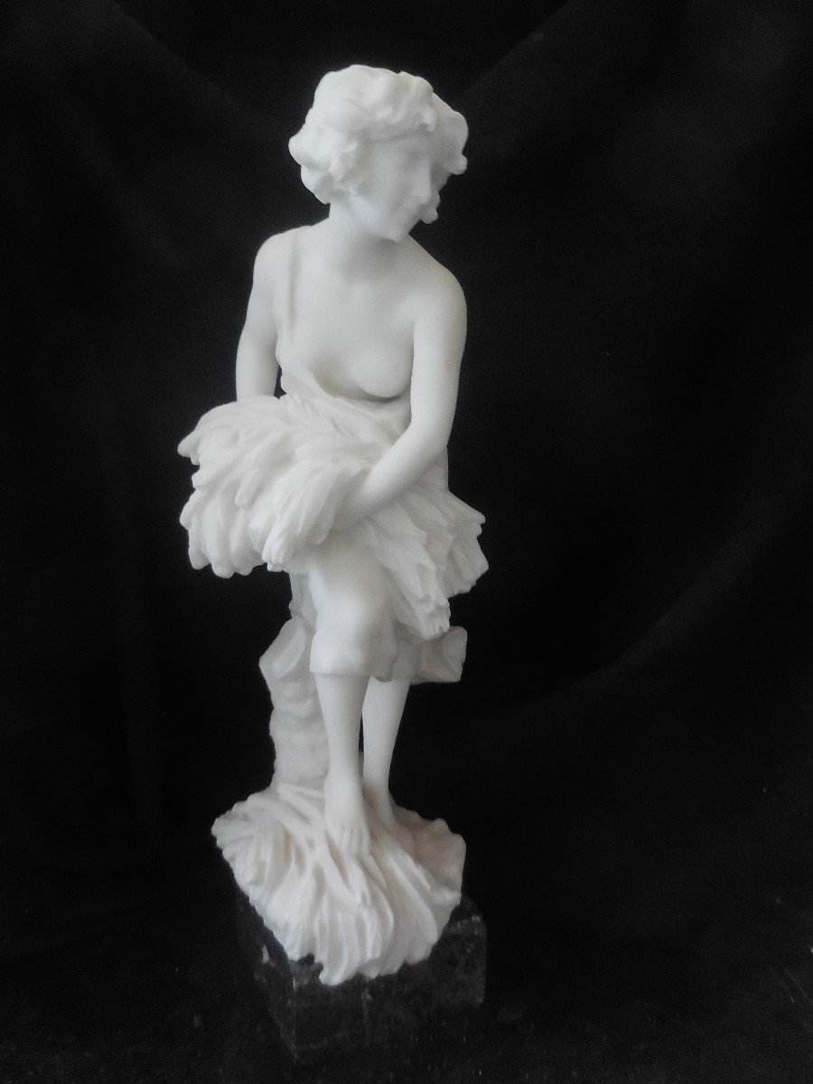 Sculpture en marbre de Carrare la moisson sg ALichini c 1900