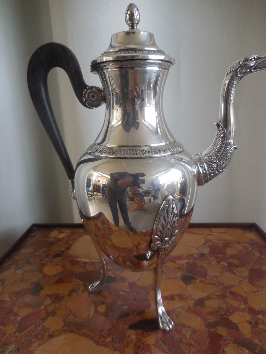 Large Empire Jug Silver Minerva Period XIX E Weight 890g H 30cm