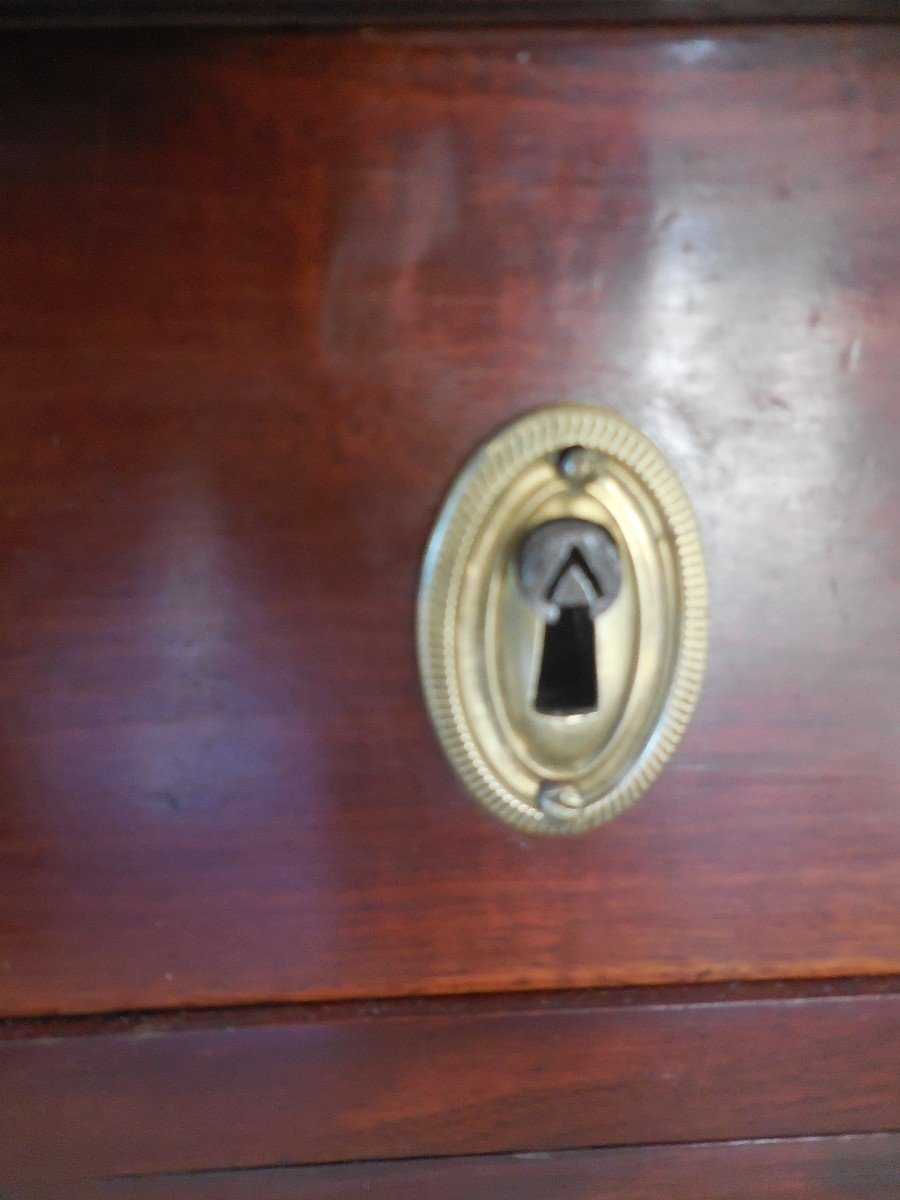 Meuble De Toilette Et à écrire En Acajou époque Louis XVI Fin XVIIIe-photo-1
