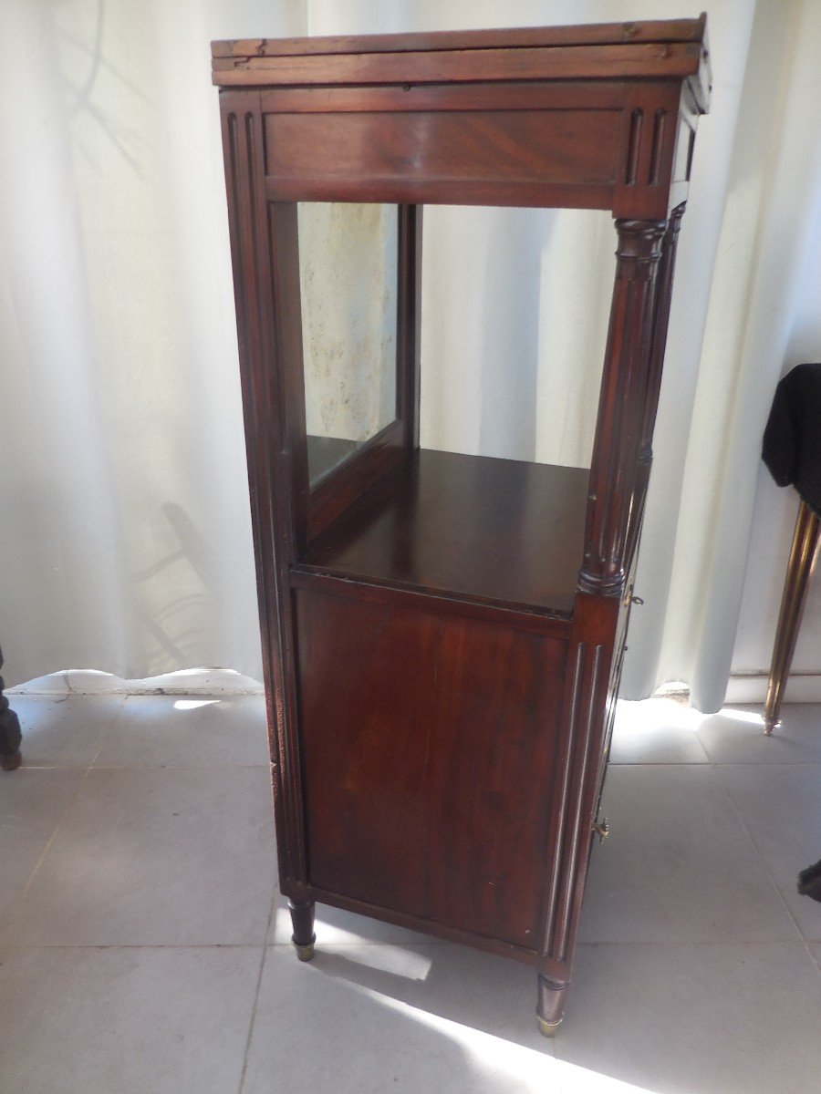 Meuble De Toilette Et à écrire En Acajou époque Louis XVI Fin XVIIIe-photo-4