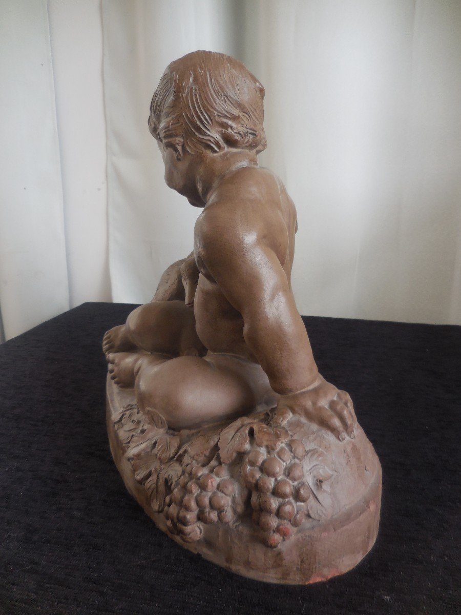 Terracotta Sculpture Bacchus And Jupiter XIXe-photo-3
