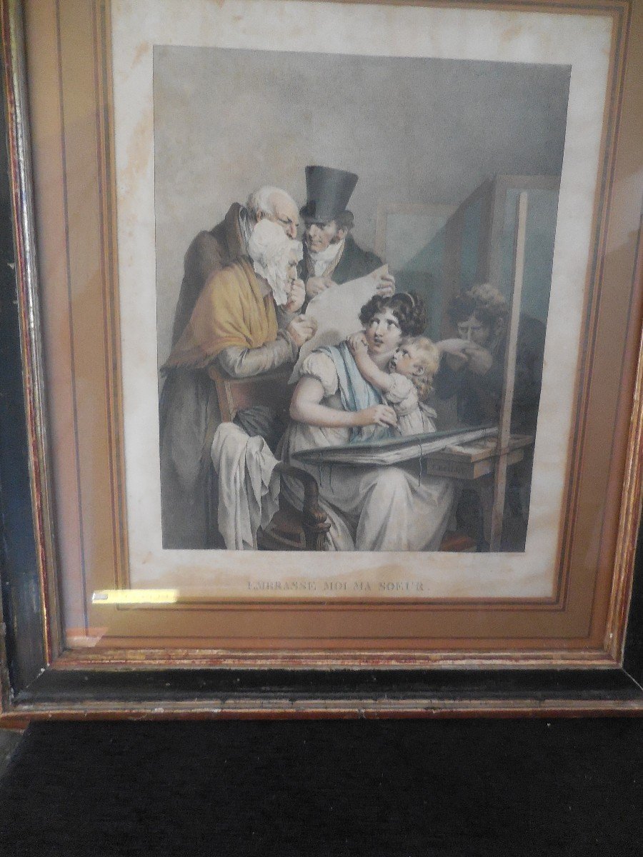 Set Of Two Prints By Louis L.boilly Early Nineteenth Time Original Frames-photo-3