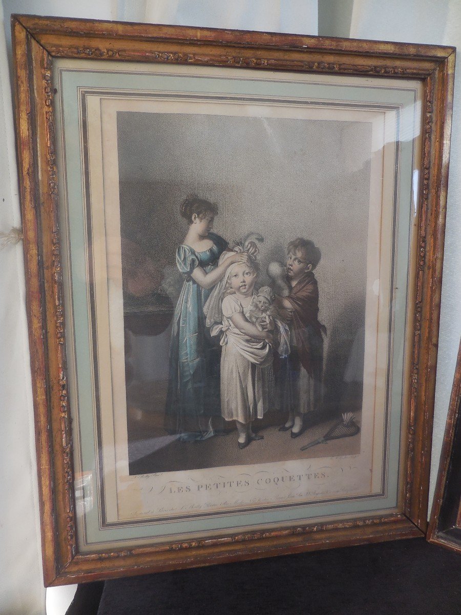 Set Of Two Prints By Louis L.boilly Early Nineteenth Time Original Frames-photo-4