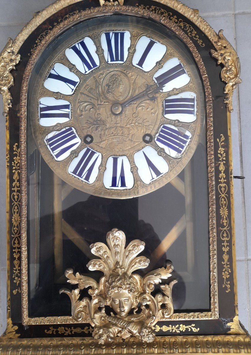 Boulle Wall Cartel Louis XIV Period Signed Delamare In Dieppe Late 17th Tbe-photo-2