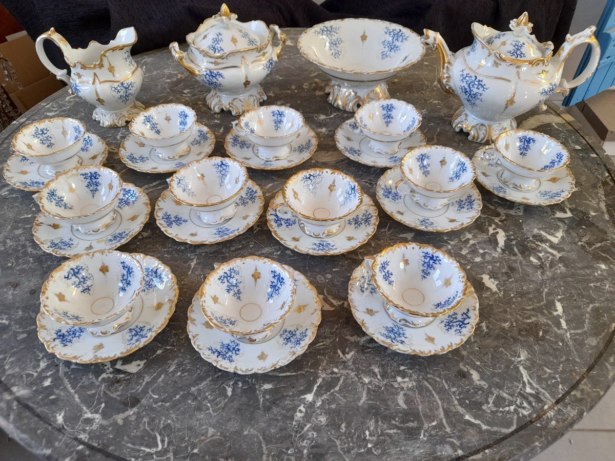 Important Paris Porcelain Tea Service Napoleon III Period