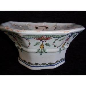 Enamelled Earthenware Wall Flower Pot Nineteenth Time Be