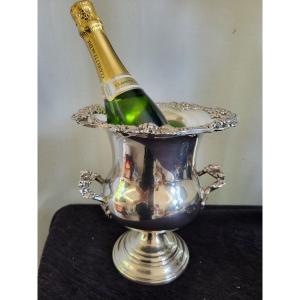 Seau à Champagne  Rafraichissoir  Métal Argenté  époque Fin XIXe  Be