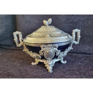Silver Sugar Bowl Minerva Louis XVI 19th Century