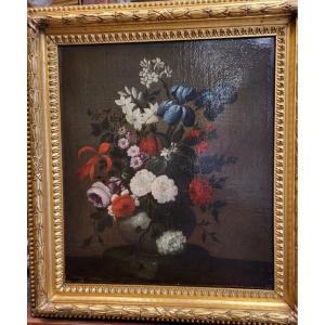 Early 18th Century School Still Life Of Flowers H/t