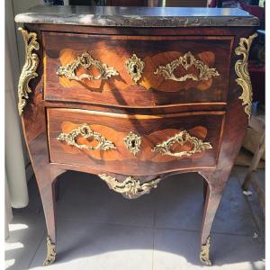 Between Two Chest Of Drawers Stamped Pf Guignard Louis XV XVIII Period 