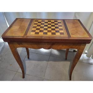 Table  console marqueterie  époque Louis XV XVIIIe siècle 