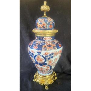 Grande potiche Imari monture bronze XIXe 