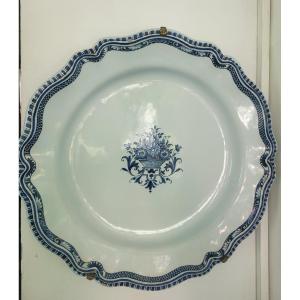 Grand  Plat Rouen époque XVIII e siècle 