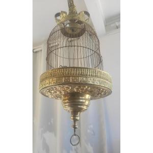 Grande cage laiton doré  époque XVIII e siècle 