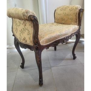 Tabouret banquette  Louis XV  époque XIXe  siècle 