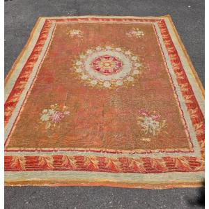 Tapis Aubusson fin XVIIIe/ début XIXe 295X195 cm env