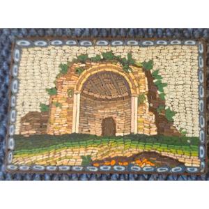 Early 19th-century Rome Grand Tour Micromosaic Plaque